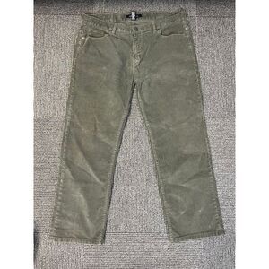 Calvin Klein Olive Green Corduroy Pants Straight Leg Casual Trousers Men’s 38/30